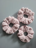 set of 3 scrunchies in antique pink