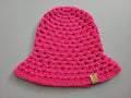handmade crochet bucket hat,  cotton, hot pink, festival hat,  summer and beach hat