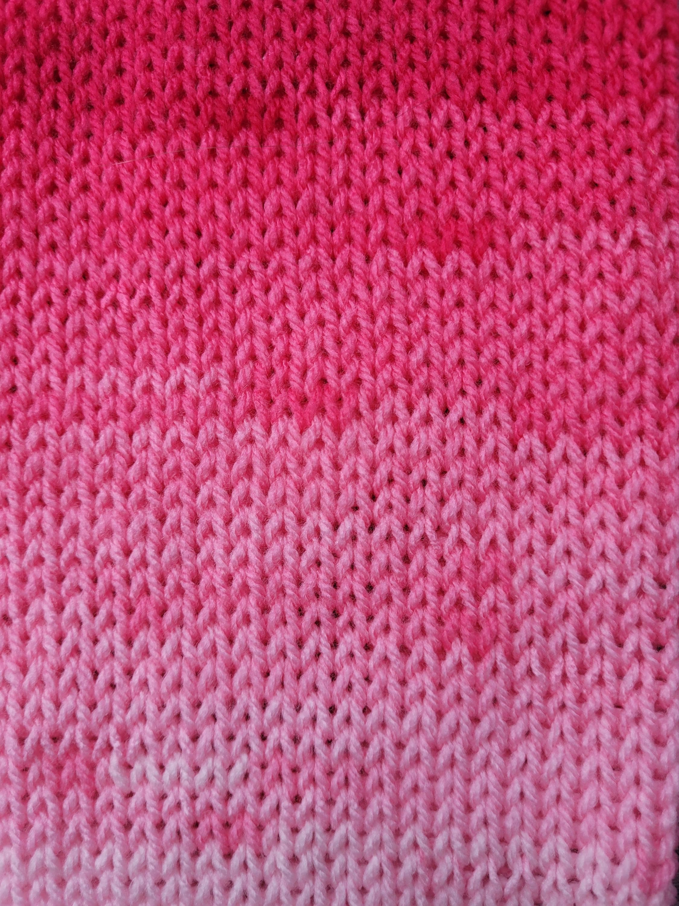 leg warmers, bright pink ombre, acrylic