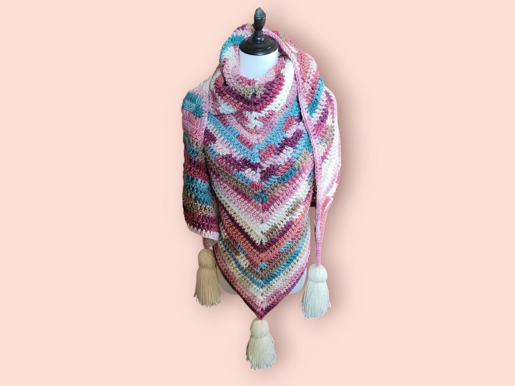 shawl/scarf, warm thick and heavy, Boho style