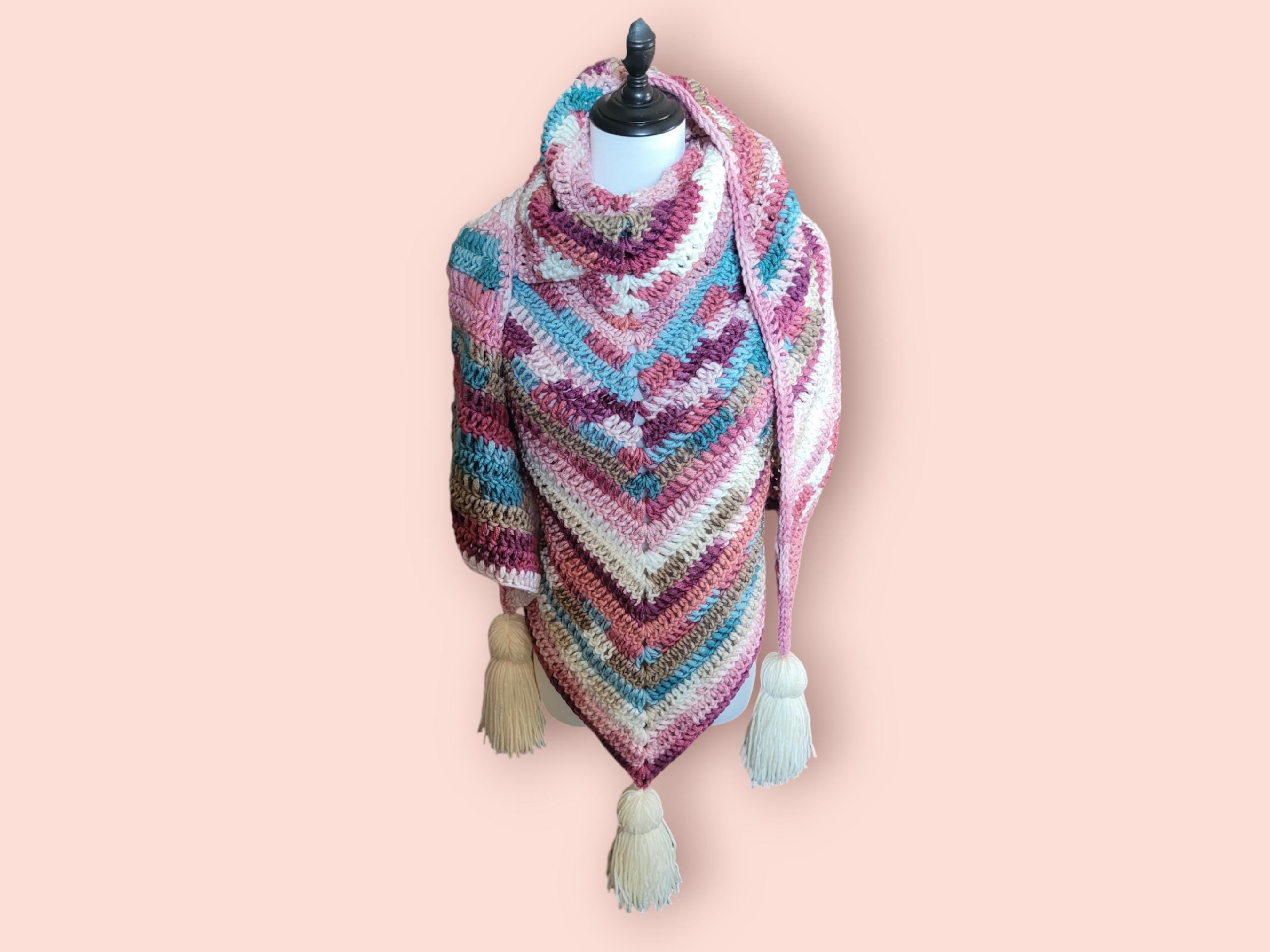 shawl/scarf, warm thick and heavy, Boho style
