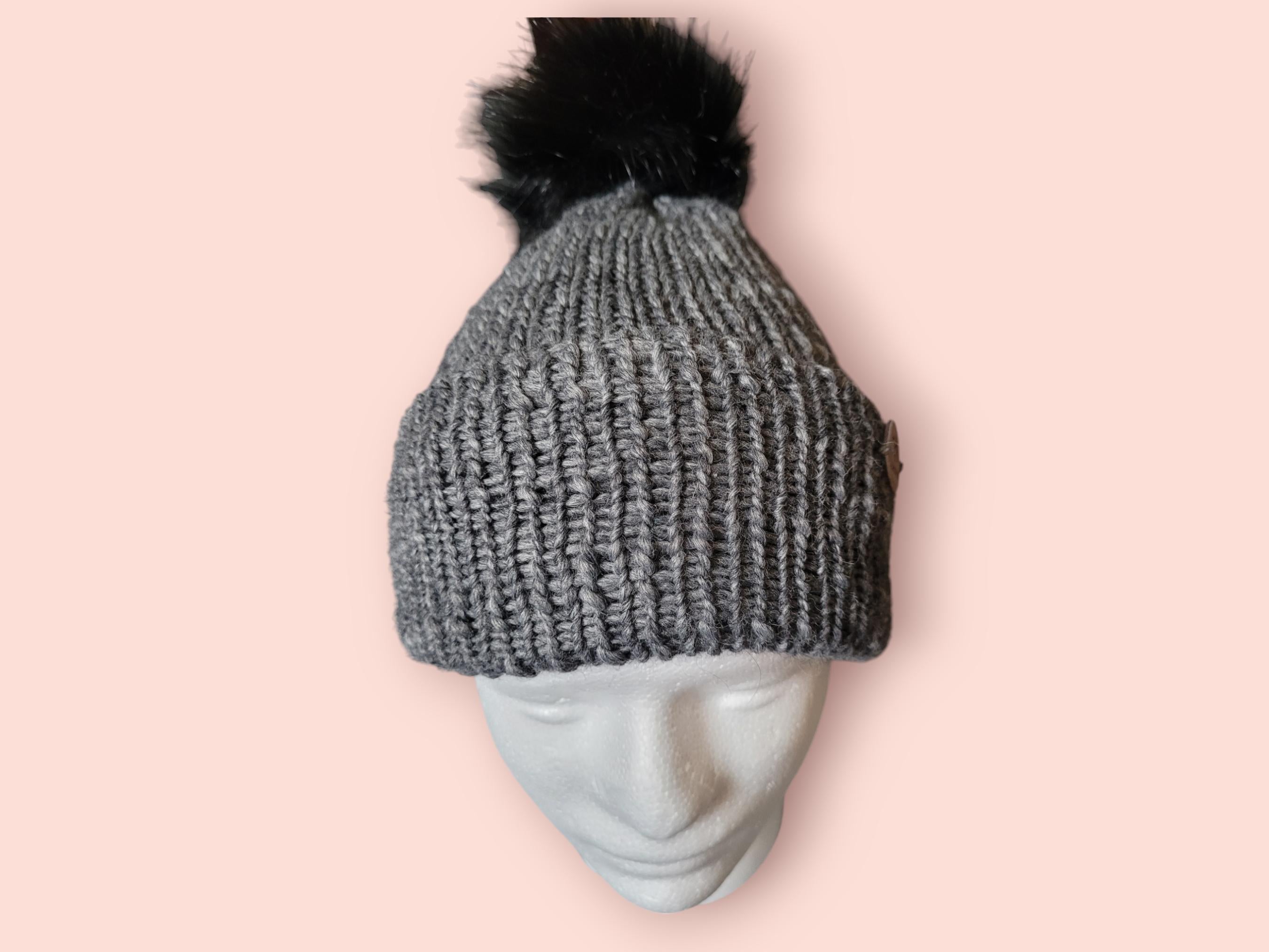 natural, organic alpaca wool beanie hat