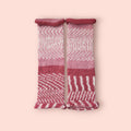 leg warmers, fair isle, shades of antique pink, acrylic