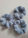 set of 3 storm blue scrunchies