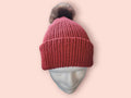 merino wool hat, red