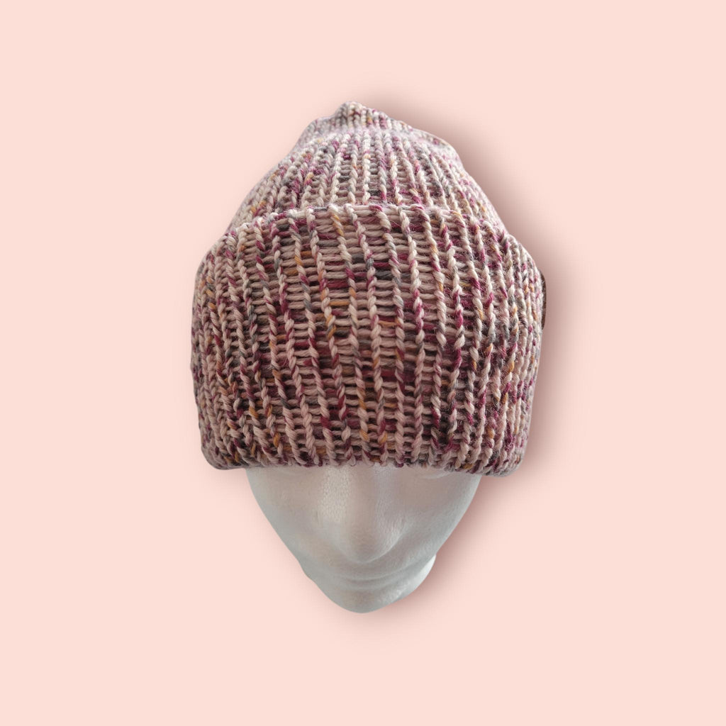 handmade beanie hat,  100% organic merino wool,  size S/M