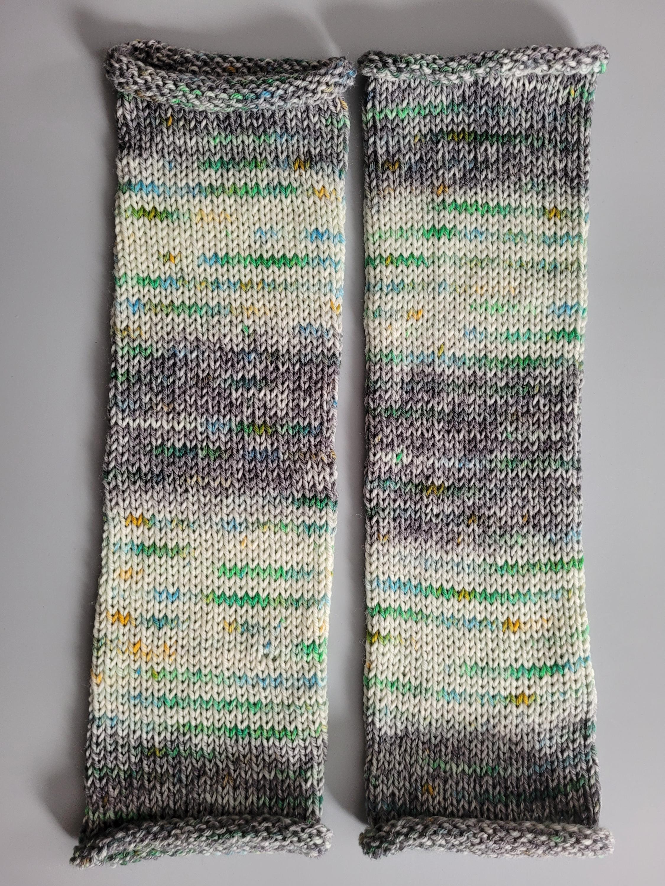 handmade leg warmers,  woolen, warm and breathable, in grey, sage, green and cream