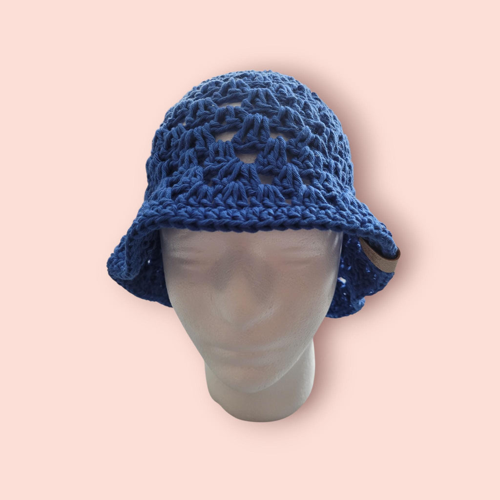 Royal blue hand made bucket hat,  festival hat,  summer hat