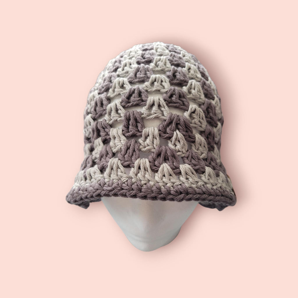 dark grey and light grey bucket hat, festival fashion,  summer and beach hat, handmade,  100% cotton