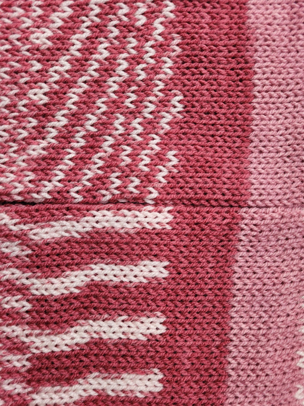 leg warmers, fair isle, shades of antique pink, acrylic