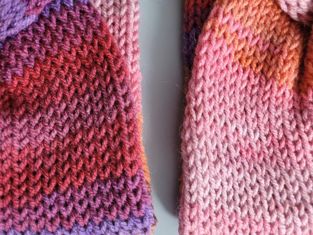 bow style headband,  ombre with orange and purple
