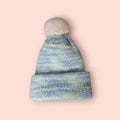 baby newborn beanie hat, blue, green, white