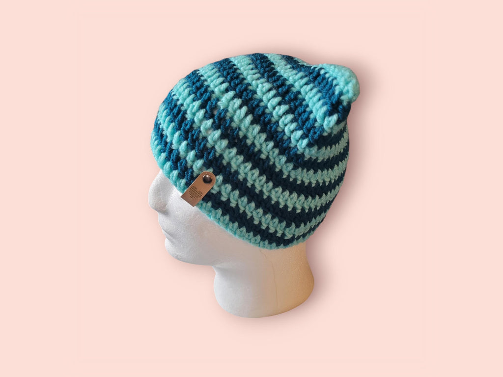 teal aqua cat beanie cat hat