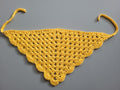 handmade crochet hair bandana,  lemon yellow,  cotton