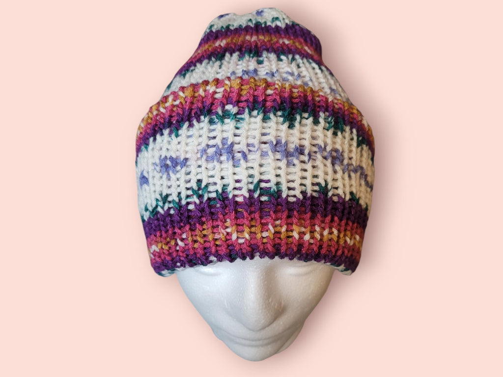 multicolour beanie hat