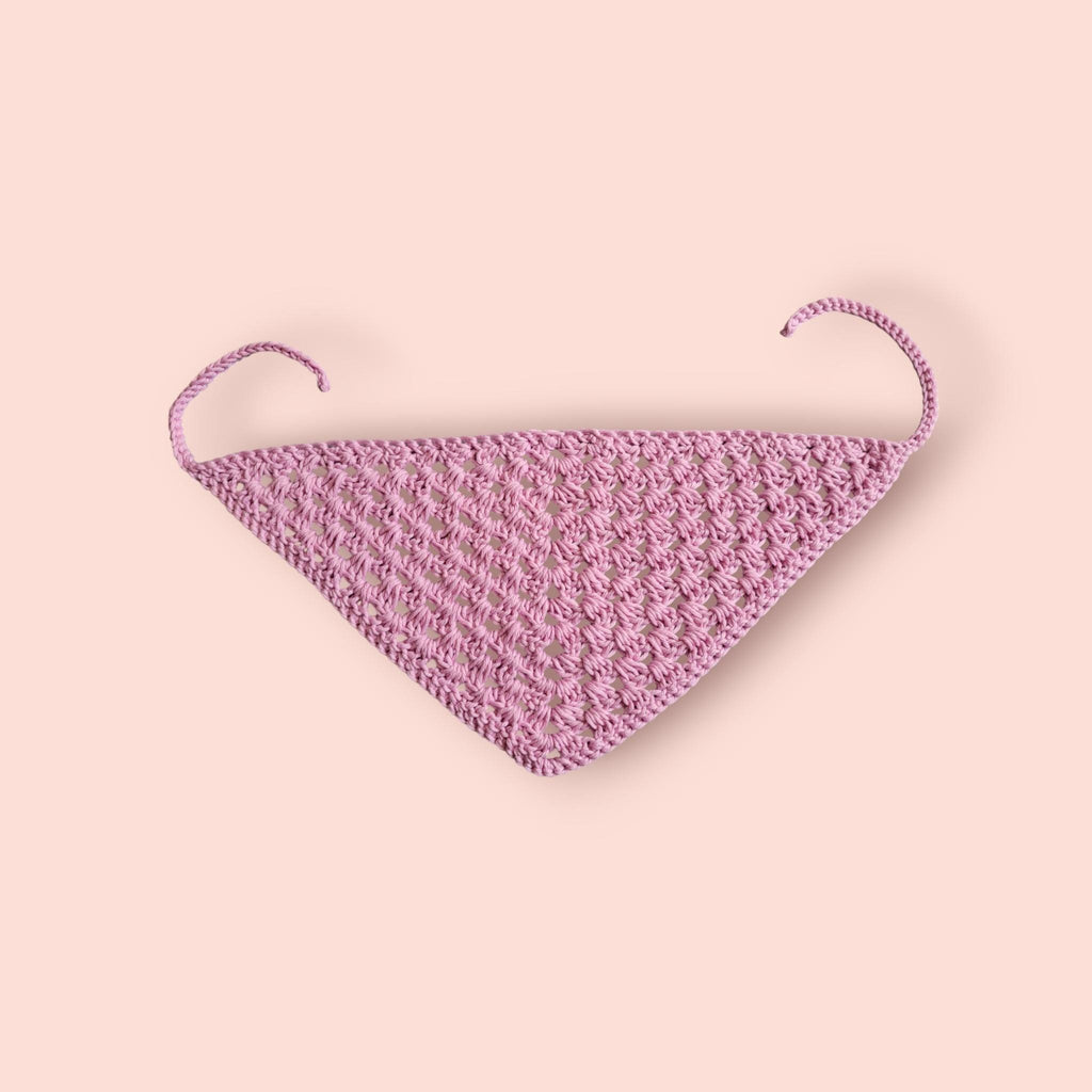 pink cotton hair bandana