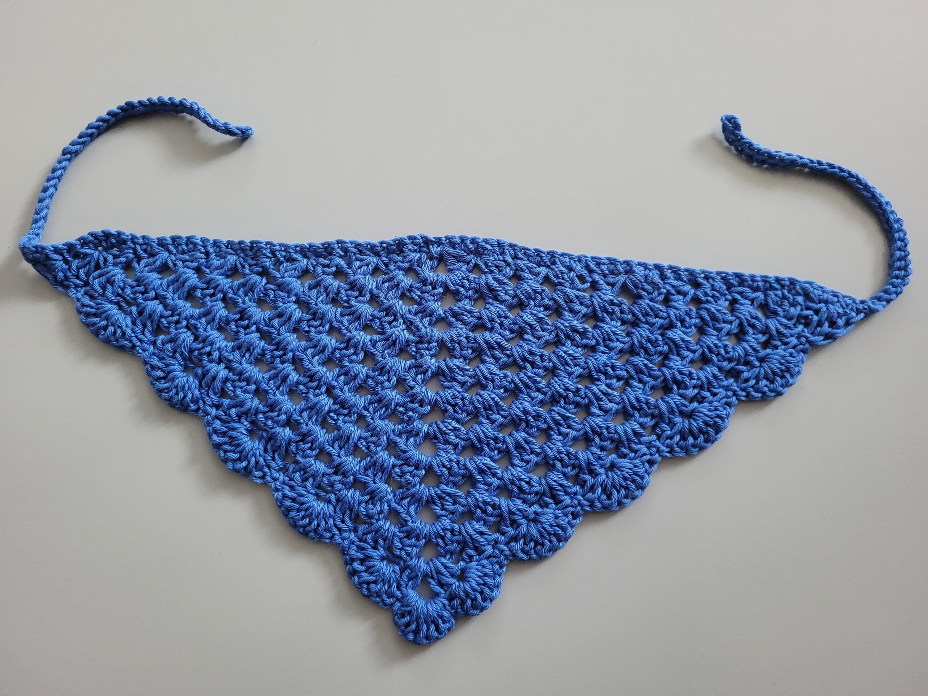 Royal blue handmade cotton hair bandana