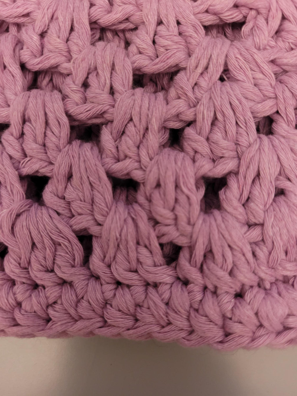 handmade crochet bucket sun hat, 100% cotton, lilac purple