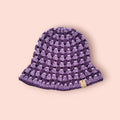 dark purple and light purple bucket hat, festival fashion,  summer and beach hat, handmade,  100 % cotton