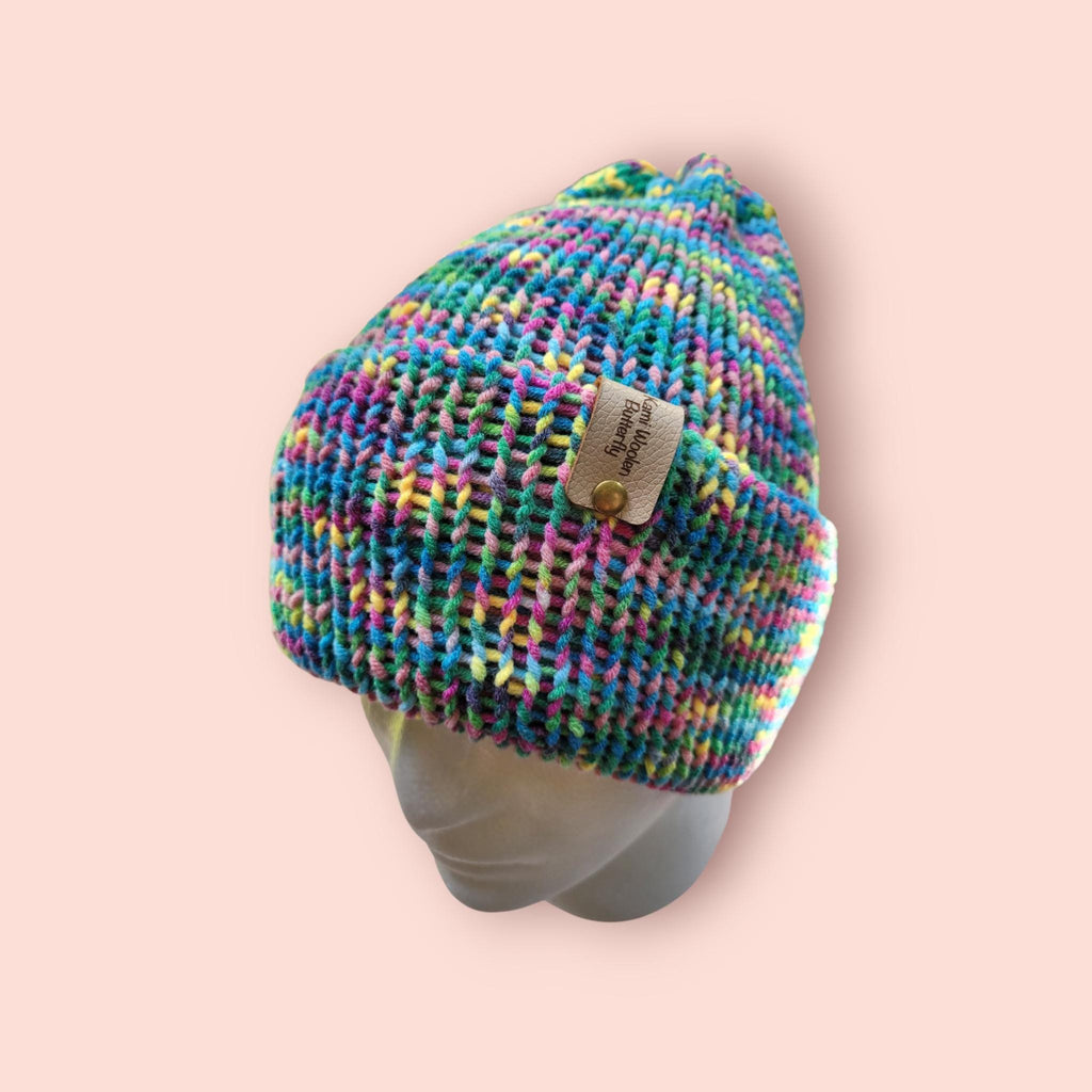 multicolour beanie hat