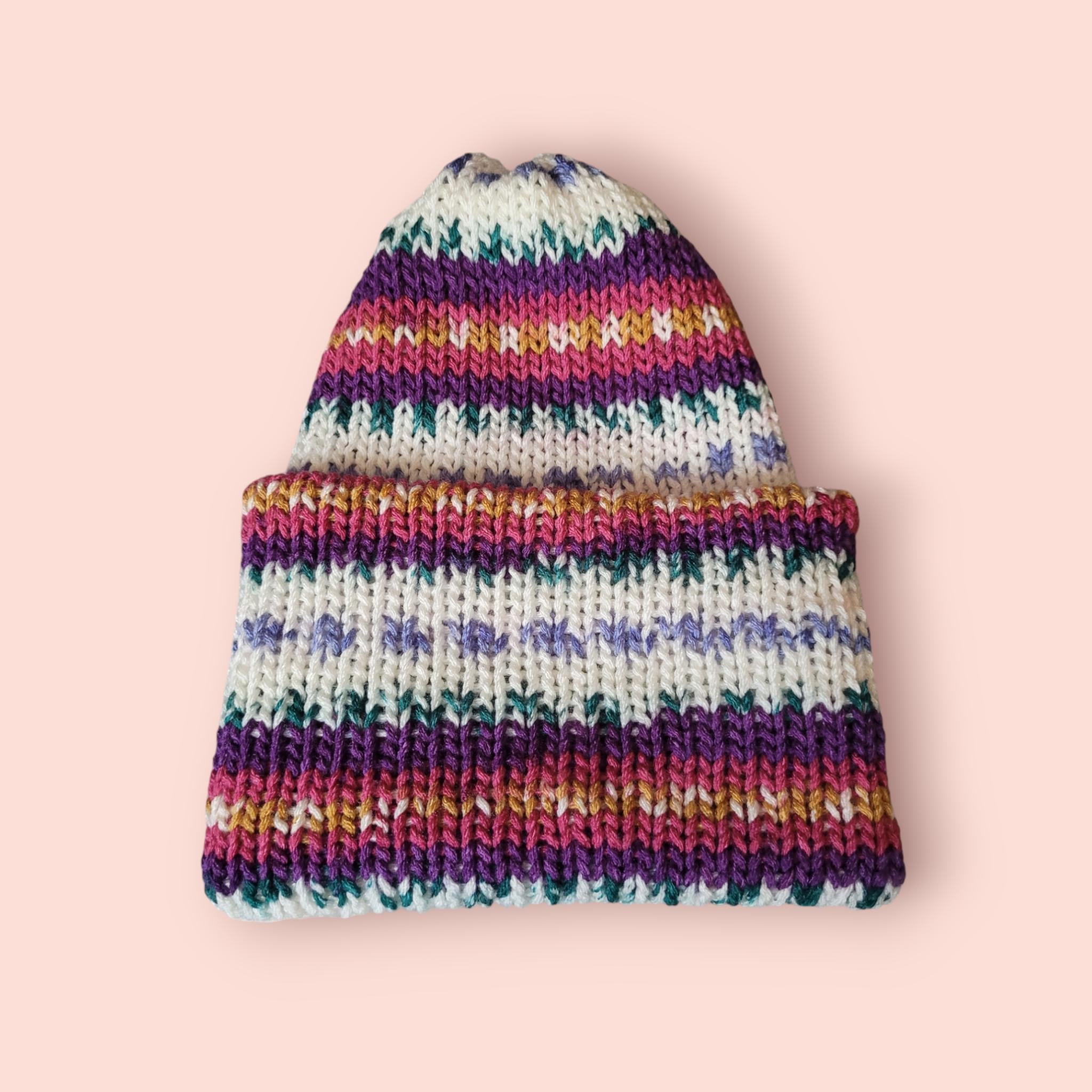 multicolour beanie hat