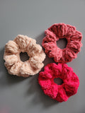 set of 3 scrunchies,  pink shades