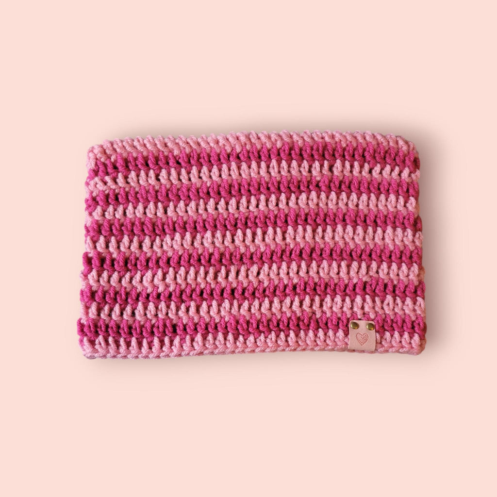 hot pink light pink cat beanie hat Handmade crochet