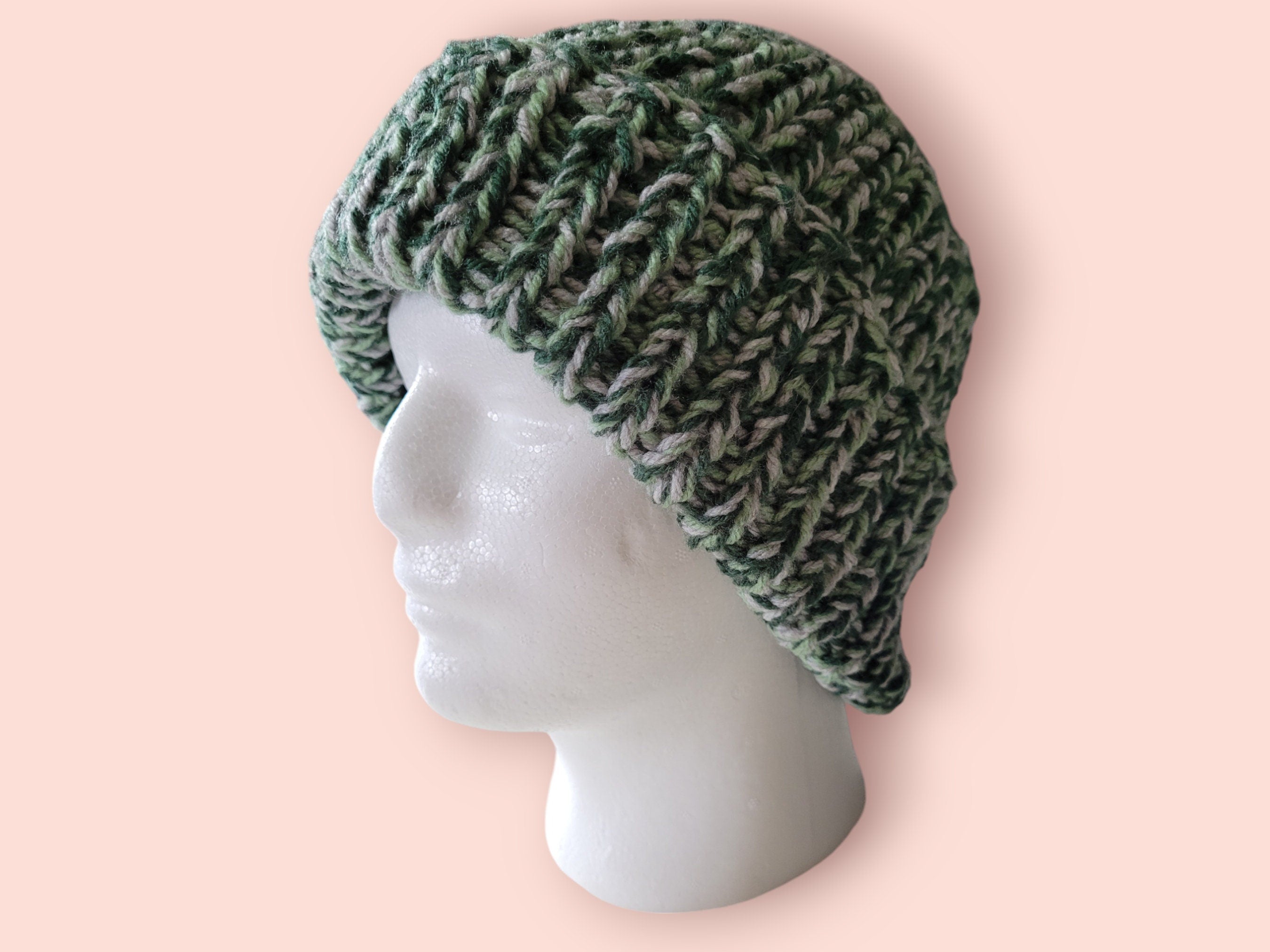 handmade hat green marble