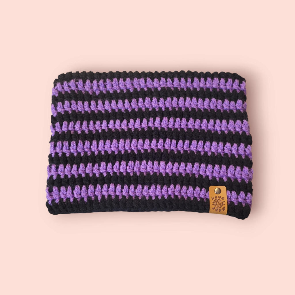 cat beanie hat black/ purple