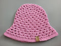handmade crochet bucket hat,  pink/lilac,  cotton,  summer and beach hat,  festival hat,  holiday hat