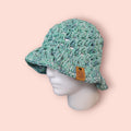 summer bucket hat,  festival hat, green,  cotton