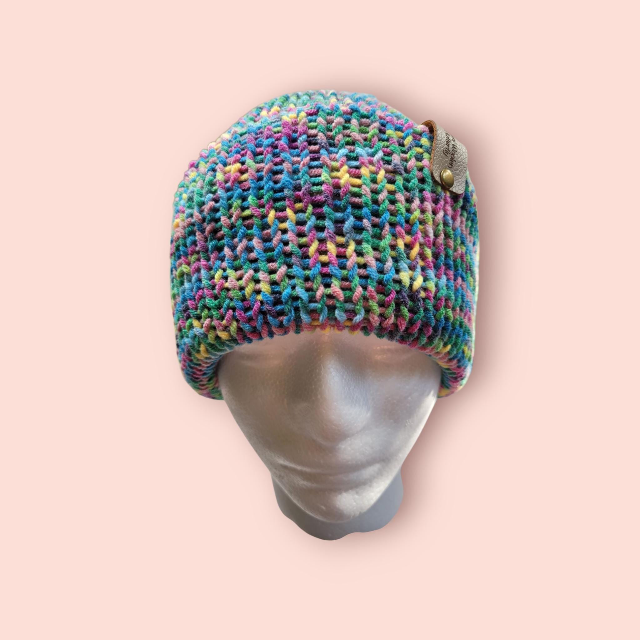multicolour beanie hat