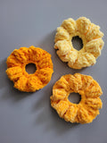 set of 3 scrunchies in yellows