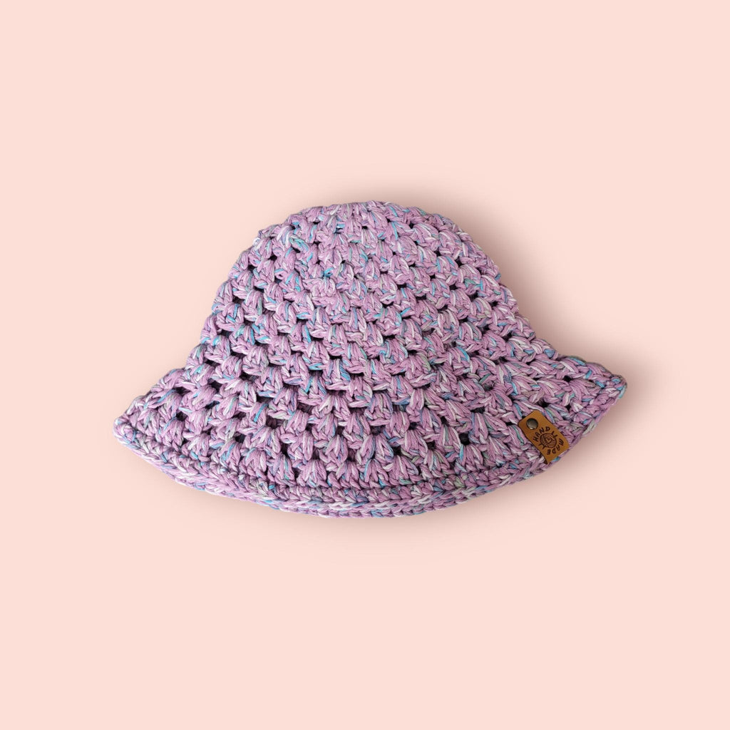 purple bucket hat, festival hat, summer cotton hat