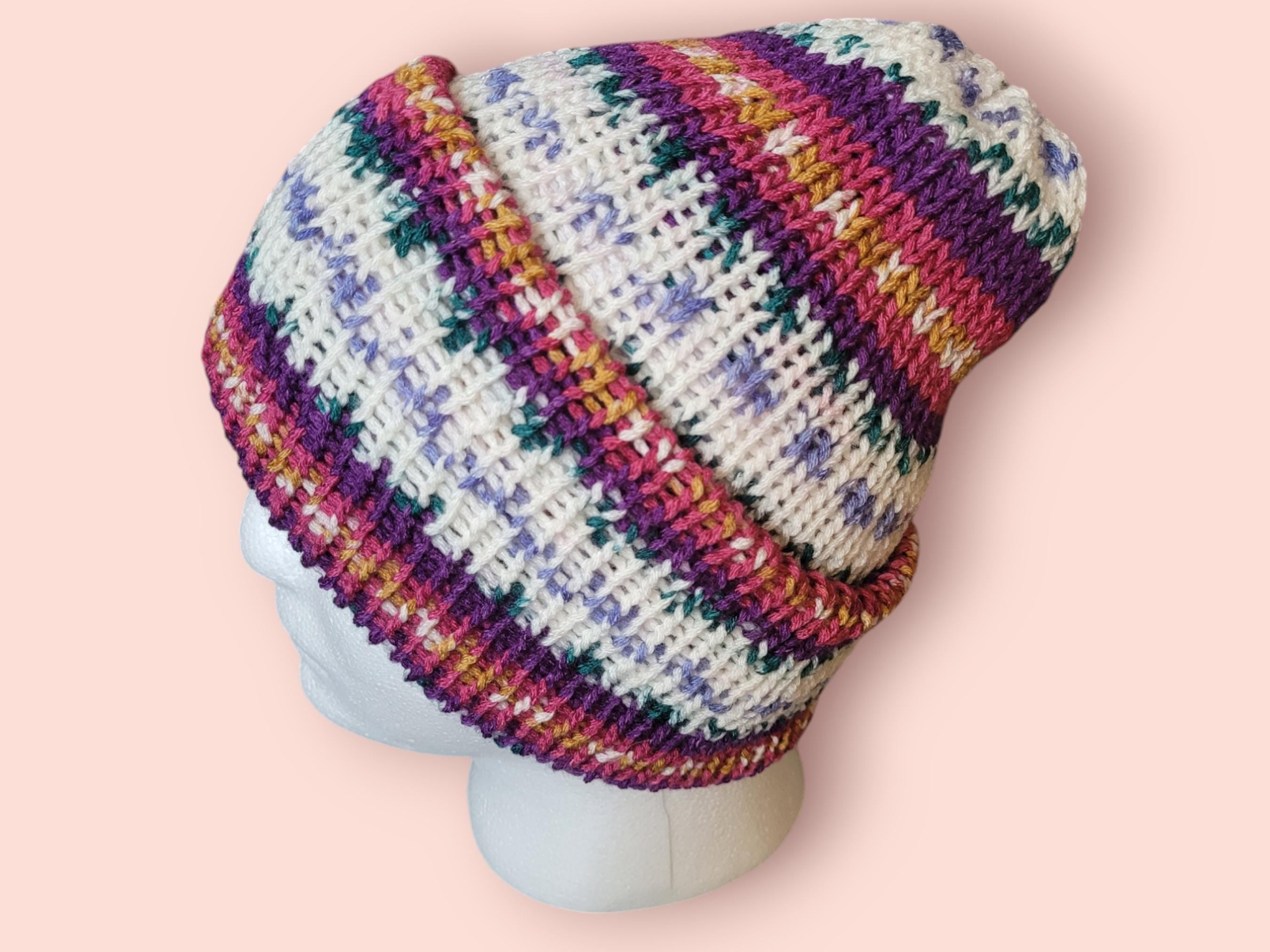 multicolour beanie hat