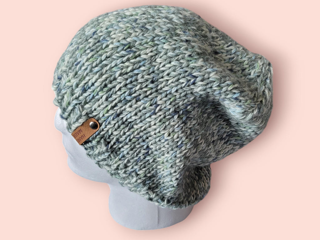 100% merino wool beanie hat made with organic merino wool, size XL